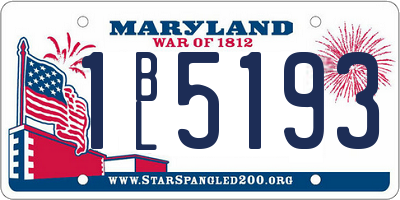 MD license plate 1BL5193