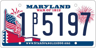 MD license plate 1BL5197