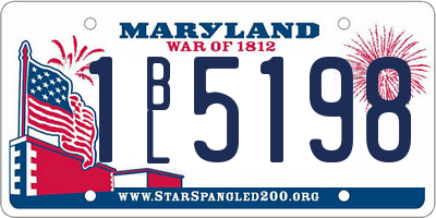 MD license plate 1BL5198