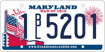 MD license plate 1BL5201