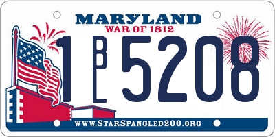 MD license plate 1BL5208