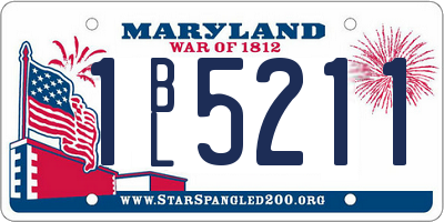 MD license plate 1BL5211