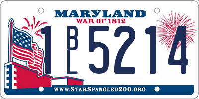 MD license plate 1BL5214