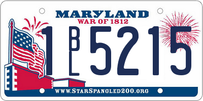 MD license plate 1BL5215