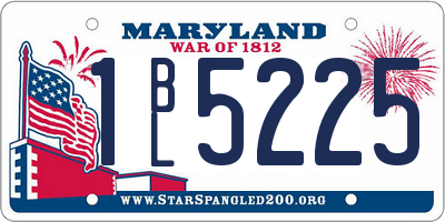 MD license plate 1BL5225