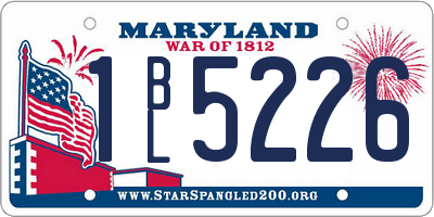 MD license plate 1BL5226