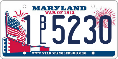 MD license plate 1BL5230
