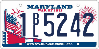 MD license plate 1BL5242
