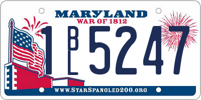 MD license plate 1BL5247
