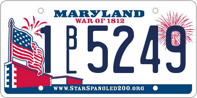 MD license plate 1BL5249