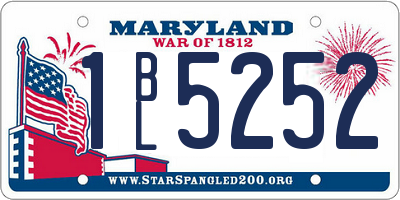MD license plate 1BL5252