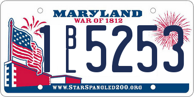 MD license plate 1BL5253
