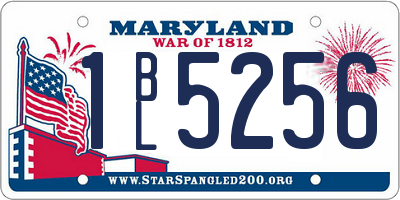 MD license plate 1BL5256
