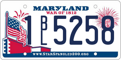 MD license plate 1BL5258