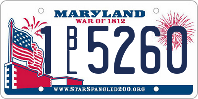 MD license plate 1BL5260