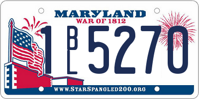 MD license plate 1BL5270