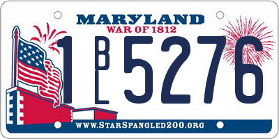 MD license plate 1BL5276