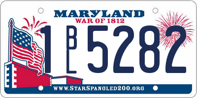 MD license plate 1BL5282