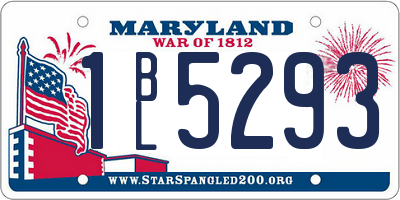 MD license plate 1BL5293