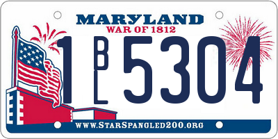 MD license plate 1BL5304