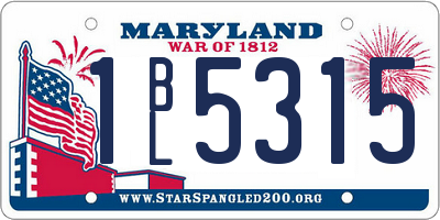 MD license plate 1BL5315