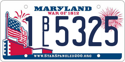 MD license plate 1BL5325
