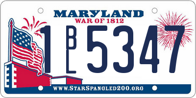 MD license plate 1BL5347