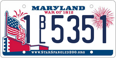 MD license plate 1BL5351