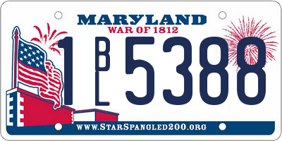 MD license plate 1BL5388