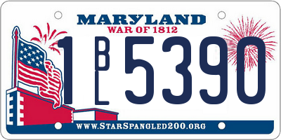 MD license plate 1BL5390