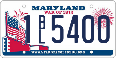 MD license plate 1BL5400