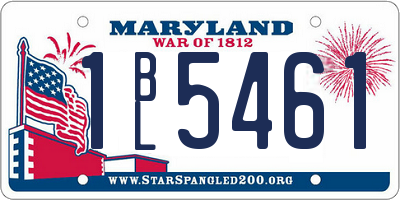 MD license plate 1BL5461