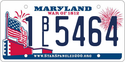 MD license plate 1BL5464
