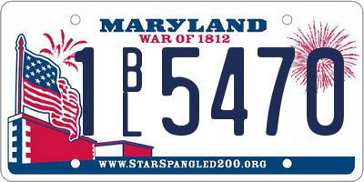 MD license plate 1BL5470