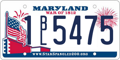 MD license plate 1BL5475