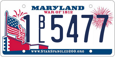 MD license plate 1BL5477
