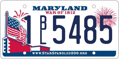 MD license plate 1BL5485
