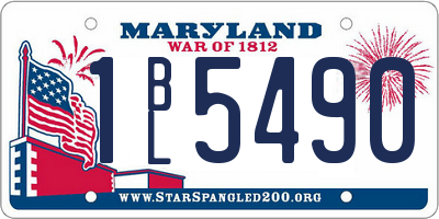 MD license plate 1BL5490