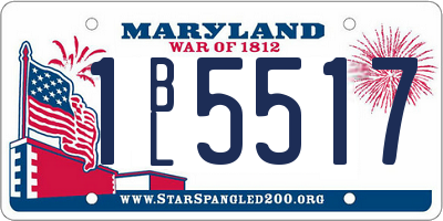 MD license plate 1BL5517