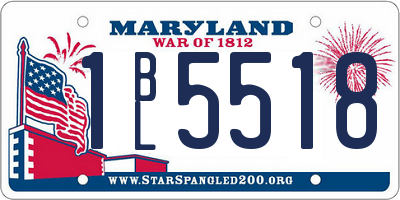 MD license plate 1BL5518