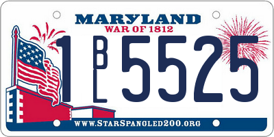 MD license plate 1BL5525