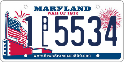 MD license plate 1BL5534