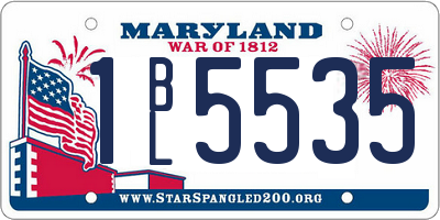 MD license plate 1BL5535