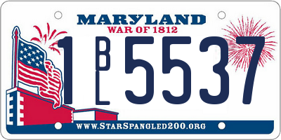 MD license plate 1BL5537