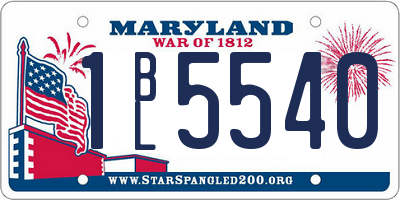 MD license plate 1BL5540