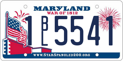 MD license plate 1BL5541