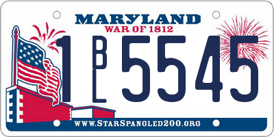 MD license plate 1BL5545