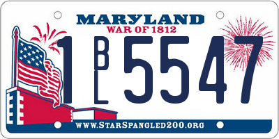 MD license plate 1BL5547