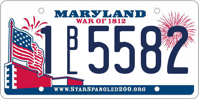 MD license plate 1BL5582
