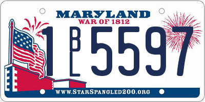 MD license plate 1BL5597